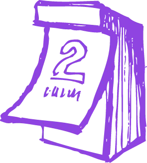 icon of a purple calendar date